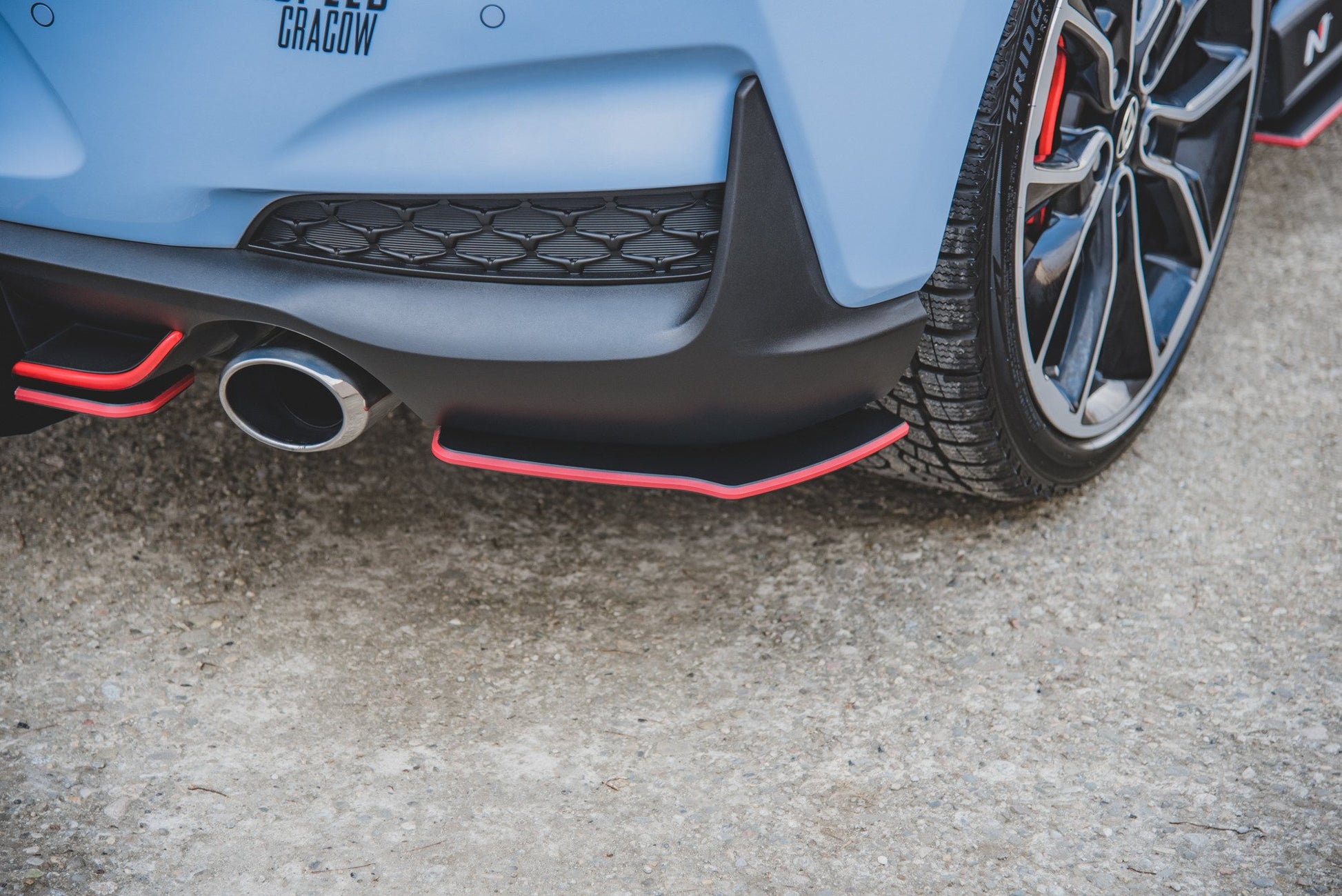 Robuste Racing Heck Ansatz Flaps Diffusor für Hyundai I30 N Mk3 Hatchback