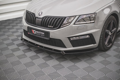 Front Ansatz V.2 für Skoda Octavia RS Mk3 Facelift Carbon Look