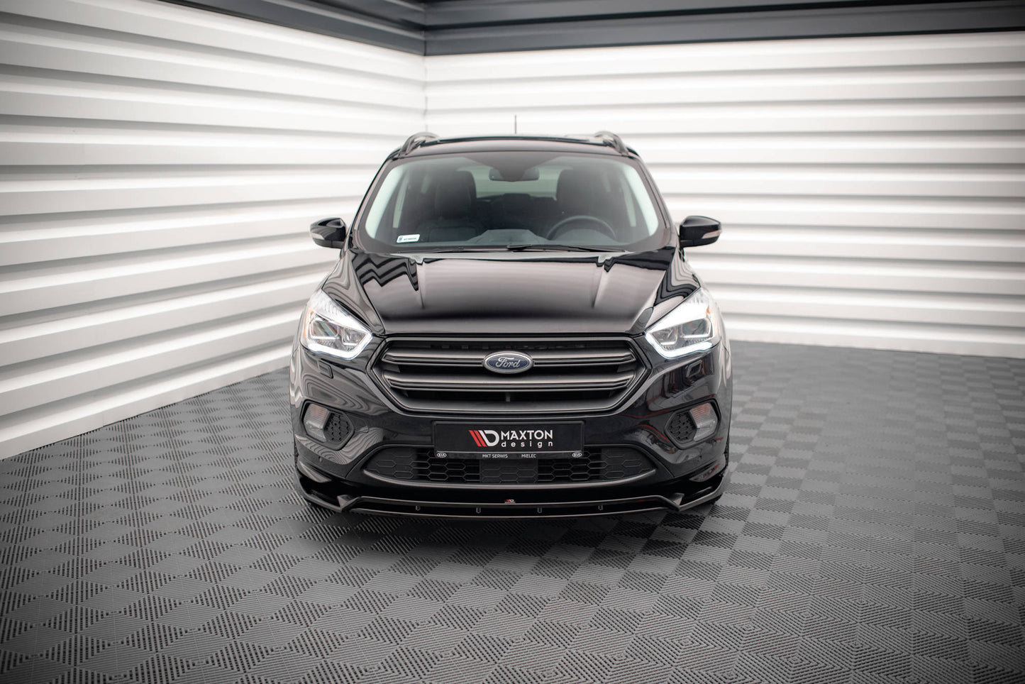 Front Ansatz V.1 für Ford Escape ST-Line Mk3 schwarz Hochglanz