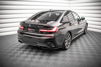 Heck Ansatz Flaps Diffusor V.4 für BMW 3er M-Paket G20 / G21 schwarz matt