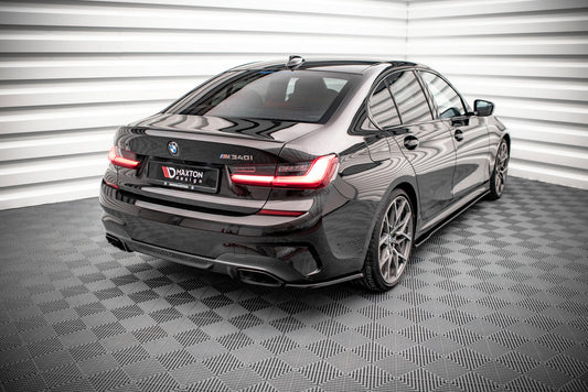 Heck Ansatz Flaps Diffusor V.4 für BMW 3er M-Paket G20 / G21 schwarz Hochglanz