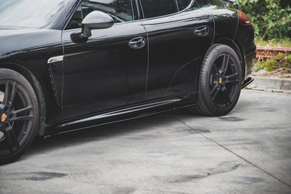 Seitenschweller Ansatz für V.2 für Porsche Panamera Turbo 970 Facelift schwarz Hochglanz