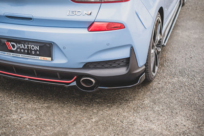 Mittlerer Diffusor Heck Ansatz für Hyundai I30 N Mk3 Hatchback schwarz matt