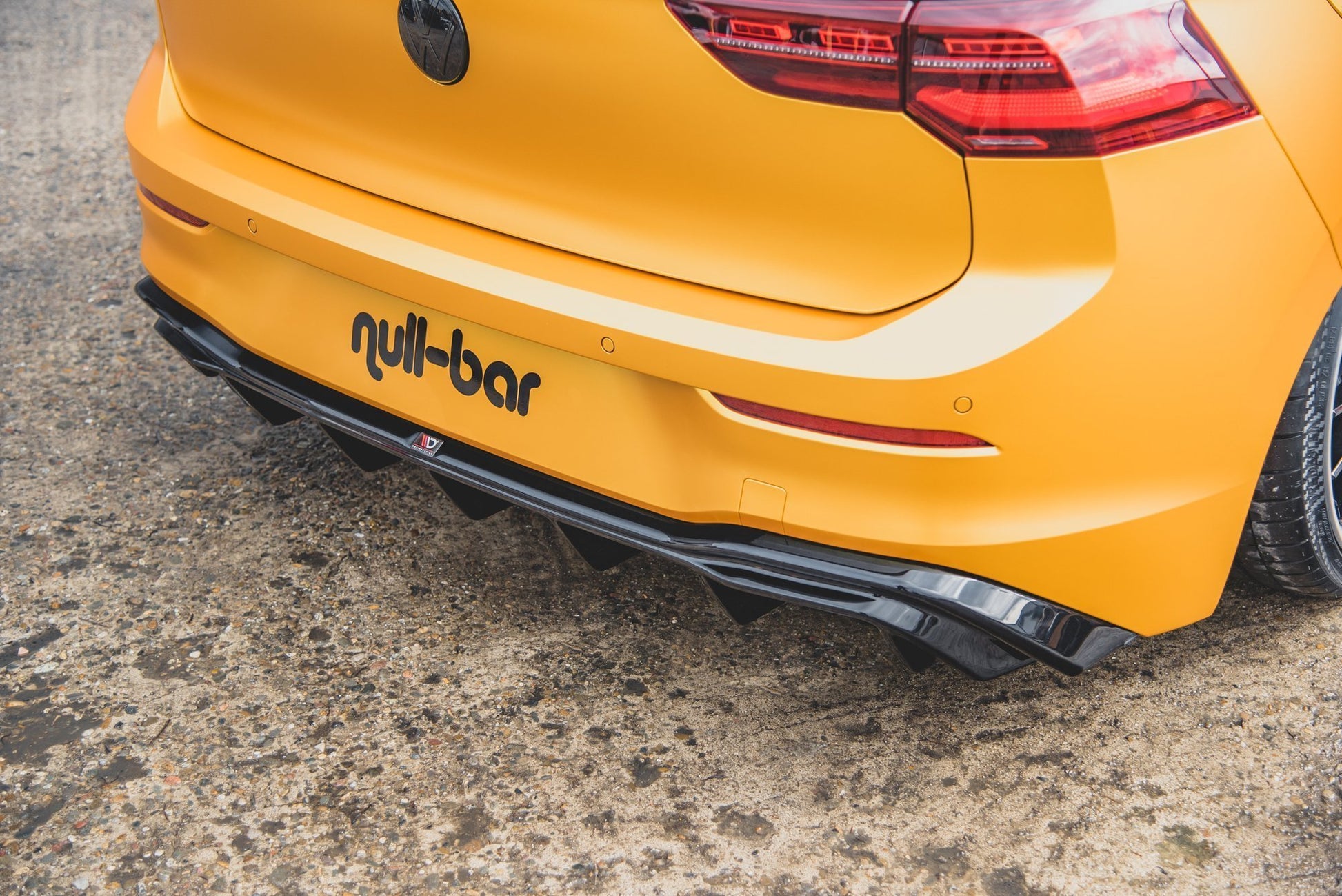 Diffusor Heck Ansatz für VW Golf 8 schwarz Hochglanz