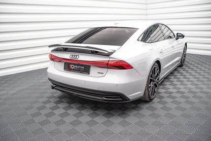 Mittlerer Diffusor Heck Ansatz für Audi A7 C8 Carbon Look