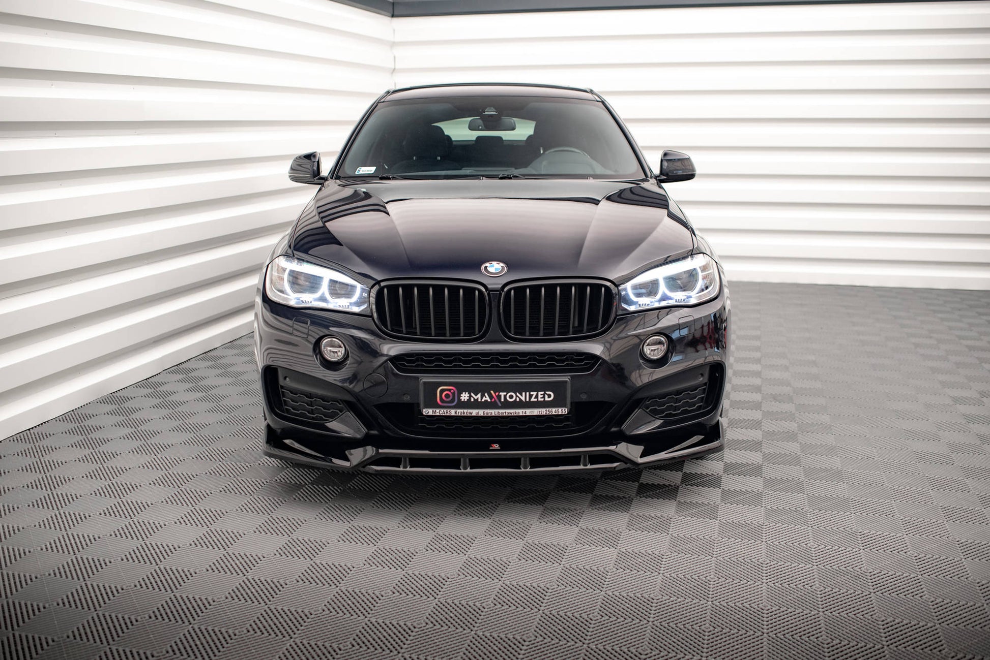 Front Ansatz V.3 für BMW X6 M-Paket F16 Carbon Look