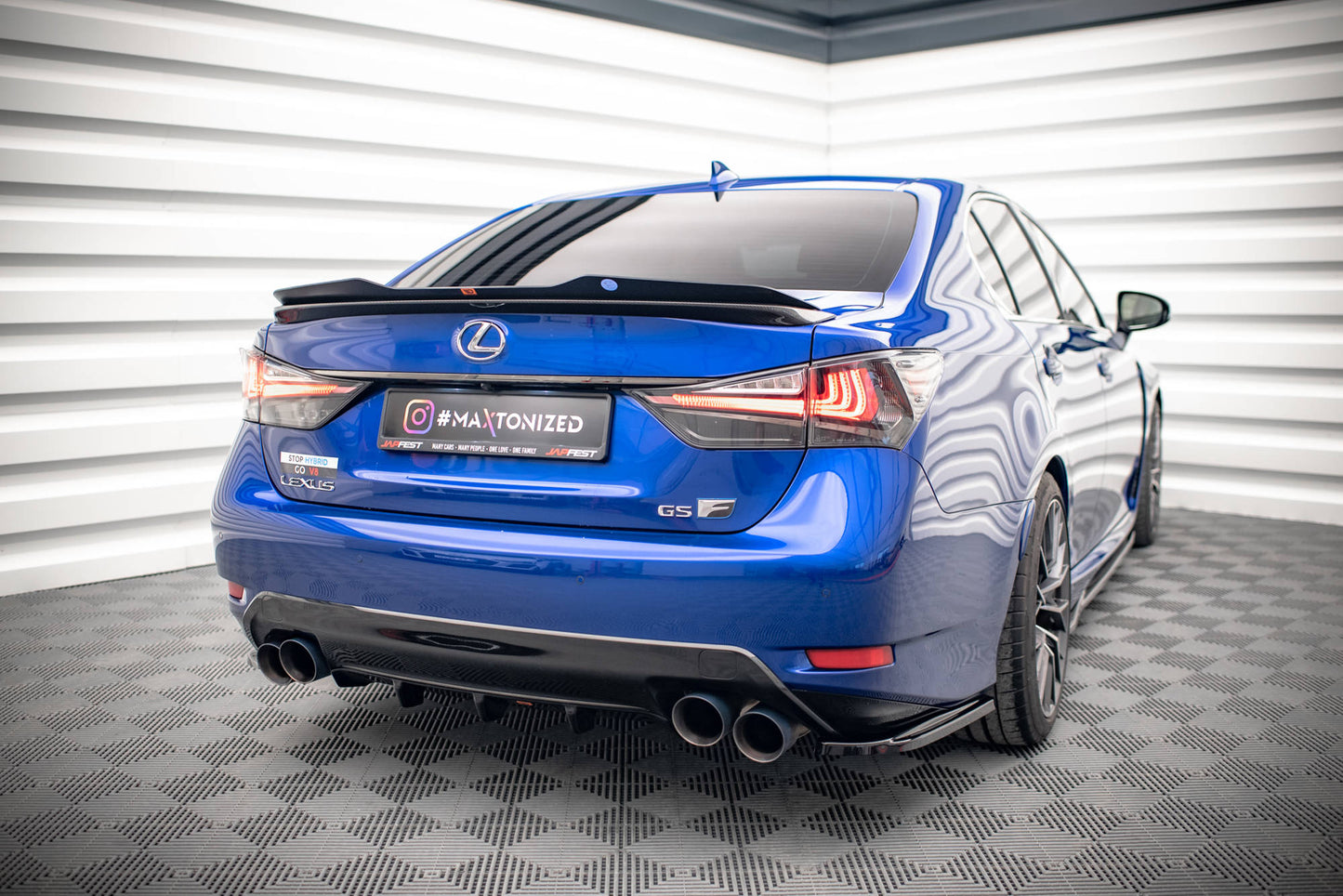 Spoiler CAP für Lexus GS F Mk4 Facelift schwarz Hochglanz