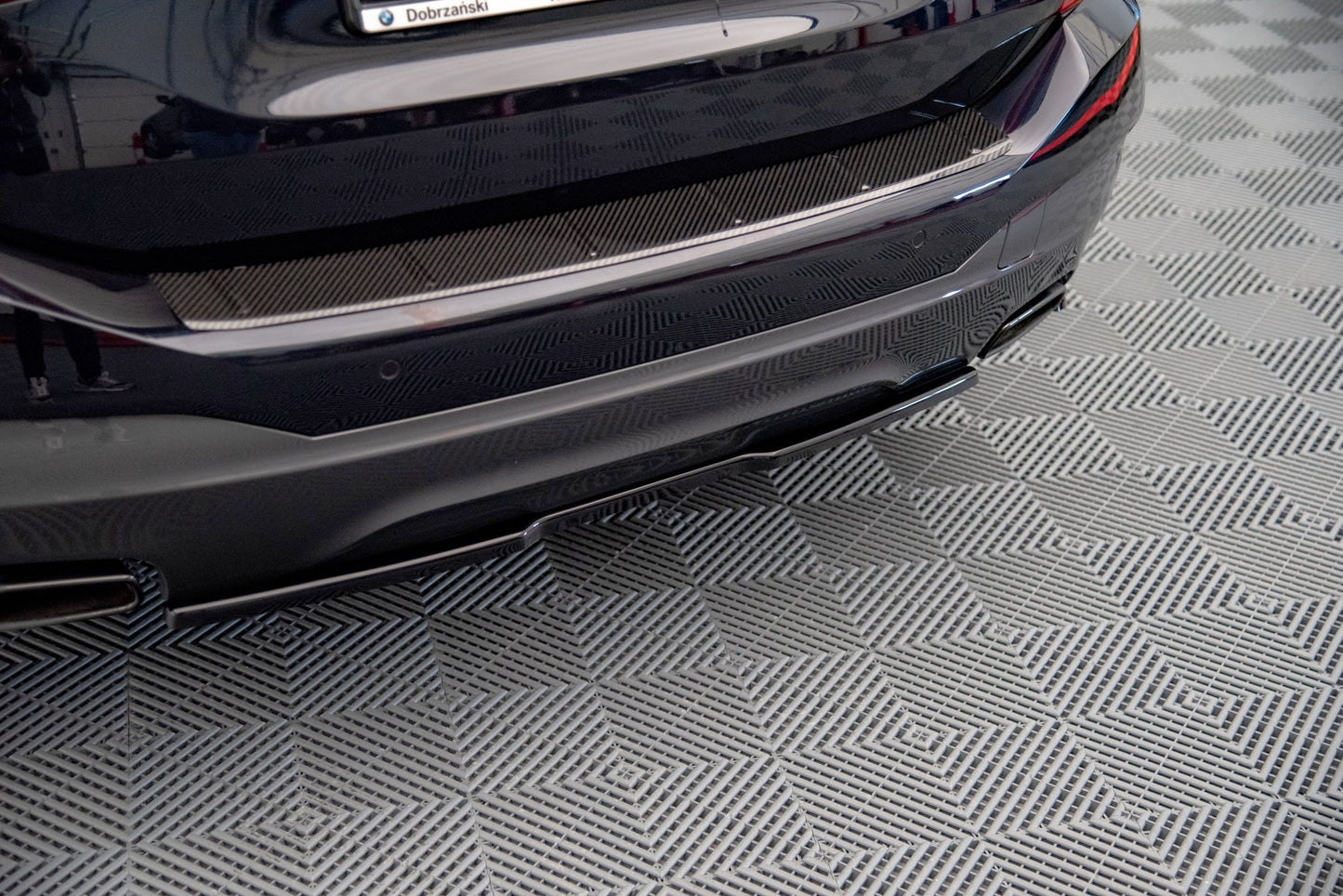 Mittlerer Diffusor Heck Ansatz für BMW 6er GT G32 M-Paket Carbon Look