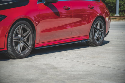 Seitenschweller Ansatz für Mercedes-Benz CLA AMG-Line C118 Carbon Look