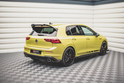 Heck Ansatz Flaps Diffusor +Flaps für V.1 Volkswagen Golf 8 GTI Clubsport