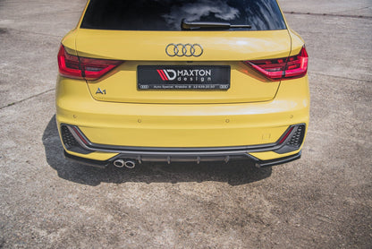 Heck Ansatz Flaps Diffusor für Audi A1 S-Line GB schwarz matt