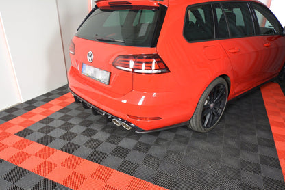 Heck Ansatz Flaps Diffusor V.1 für VW GOLF 7 R VARIANT FACELIFT  schwarz Hochglanz