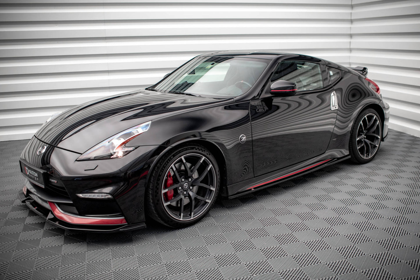 Seitenschweller Ansatz für V.2 für Nissan 370Z Nismo Facelift schwarz matt