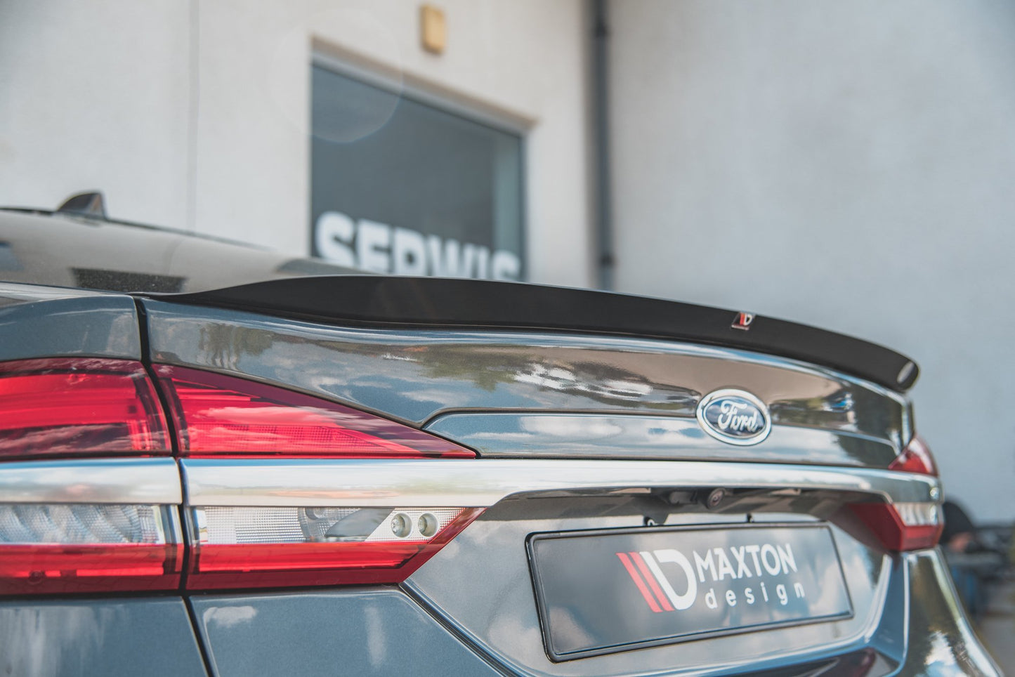 Spoiler CAP für Ford Mondeo Liftback Mk5 Facelift schwarz matt