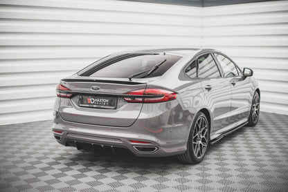 Diffusor Heck Ansatz für Ford Mondeo ST-Line Mk5 Facelift schwarz Hochglanz