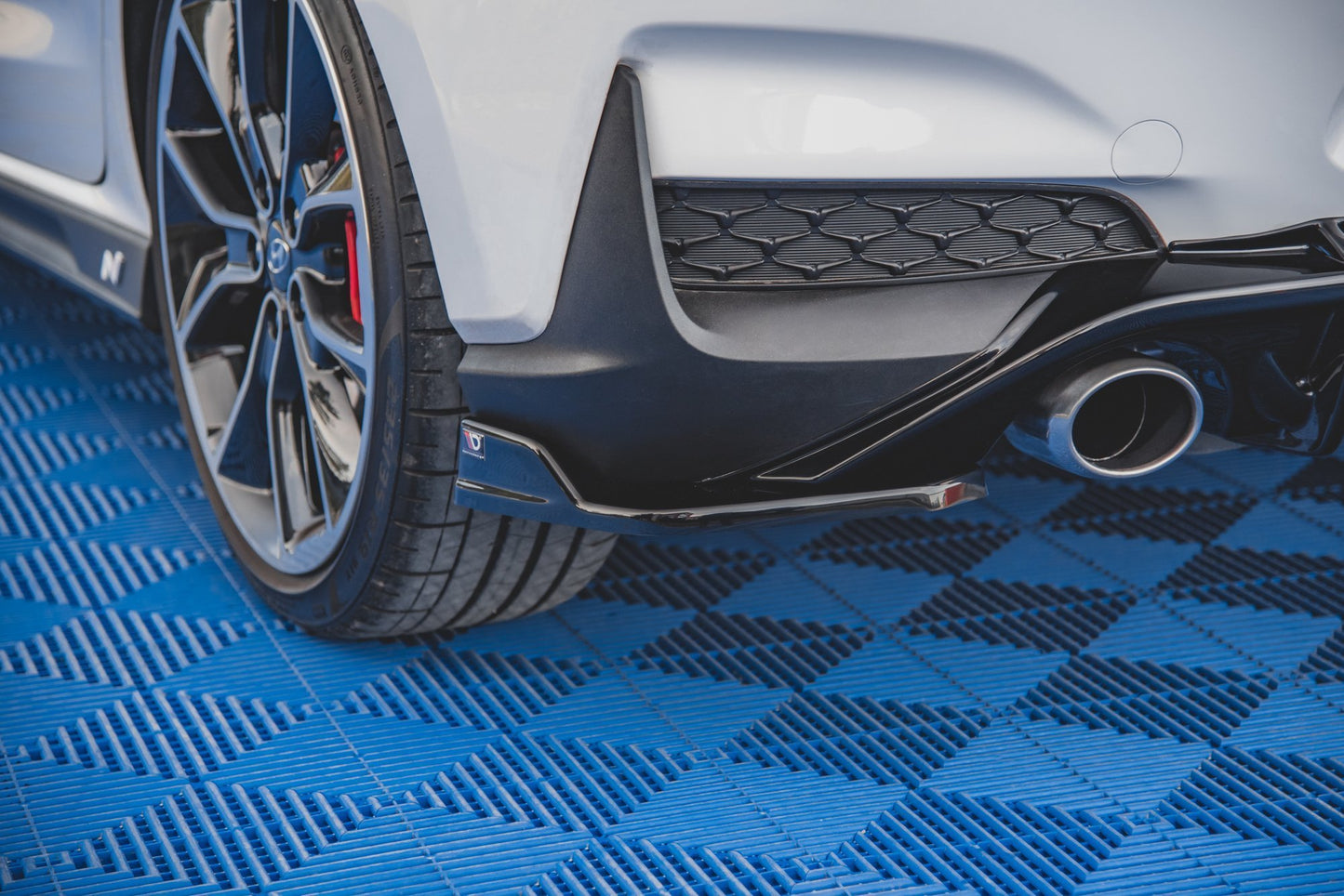 Heck Ansatz Flaps Diffusor V.4 für Hyundai I30 N Mk3 Hatchback schwarz matt