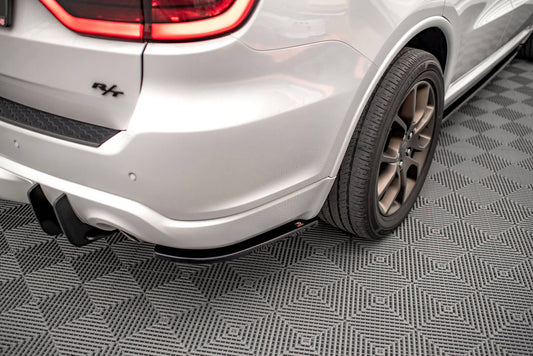 Heck Ansatz Flaps Diffusor für Dodge Durango RT Mk3 schwarz matt