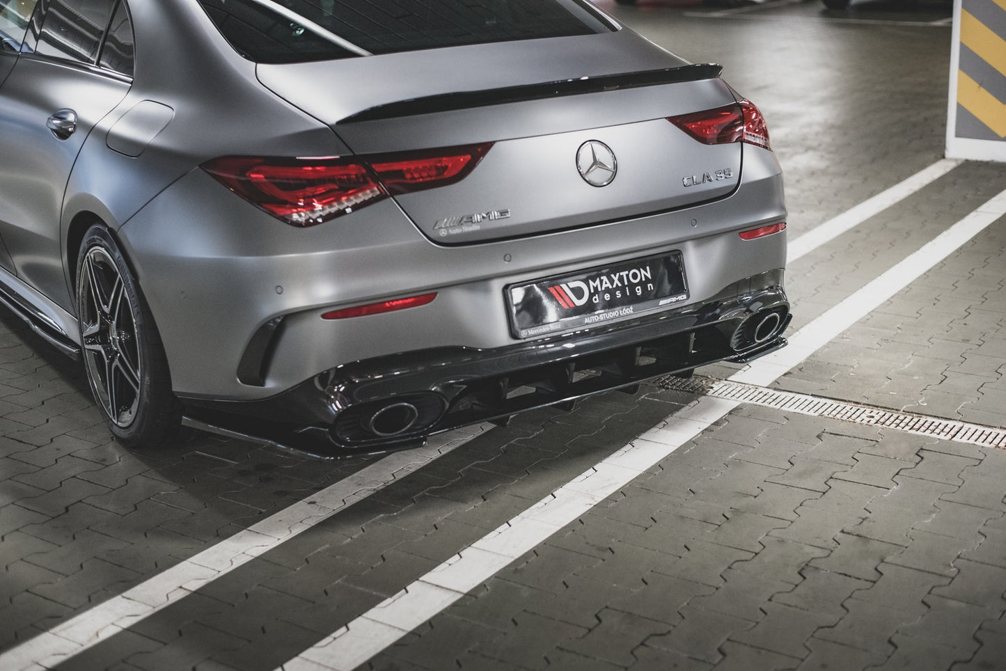 Heck Ansatz Flaps Diffusor für Mercedes-AMG CLA 35 Aero / 45 Aero C118 Carbon Look