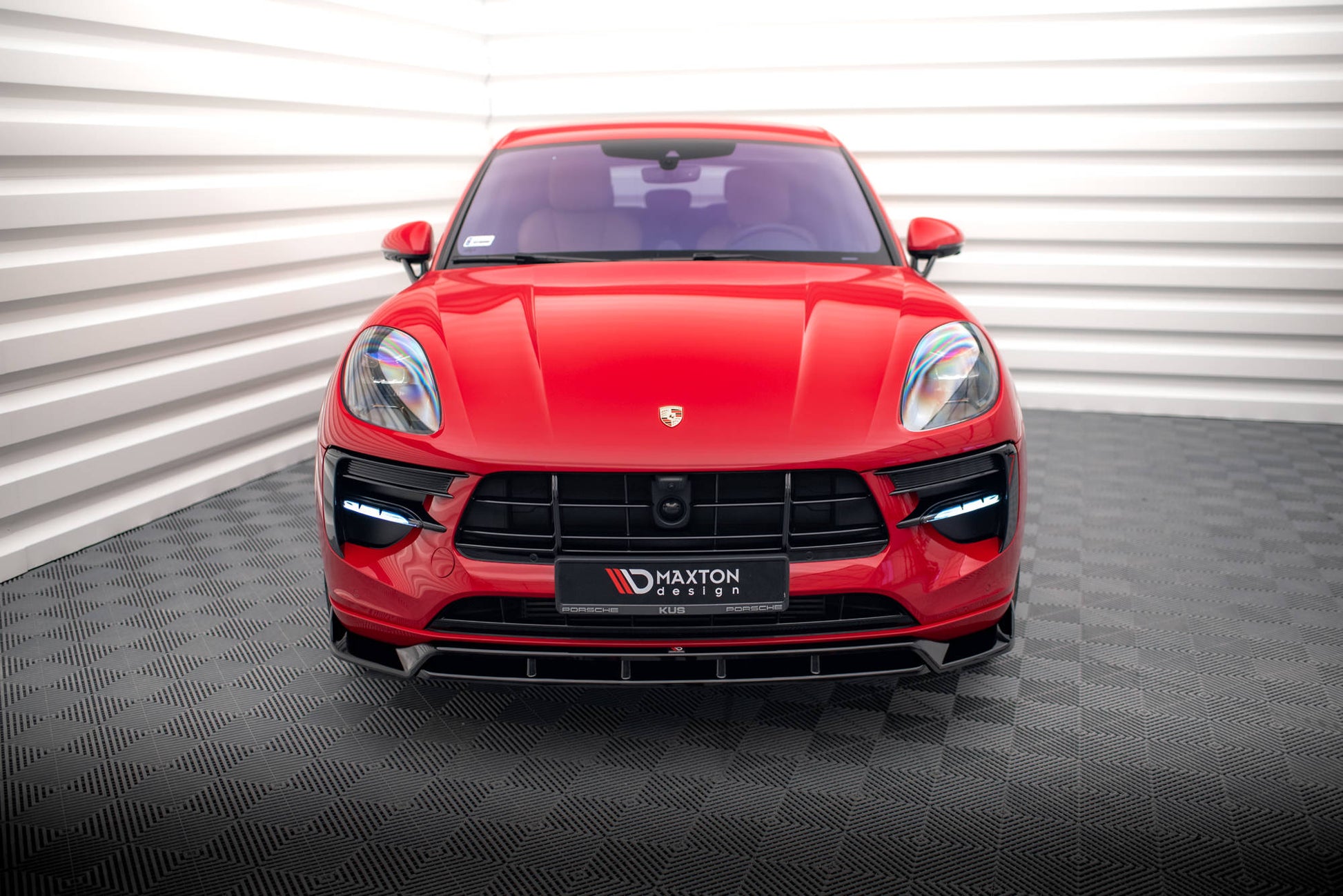 Front Ansatz V.2 für Porsche Macan Mk1 Facelift schwarz Hochglanz