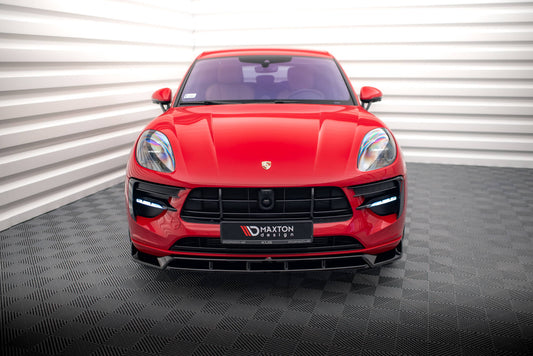 Front Ansatz V.2 für Porsche Macan Mk1 Facelift schwarz Hochglanz