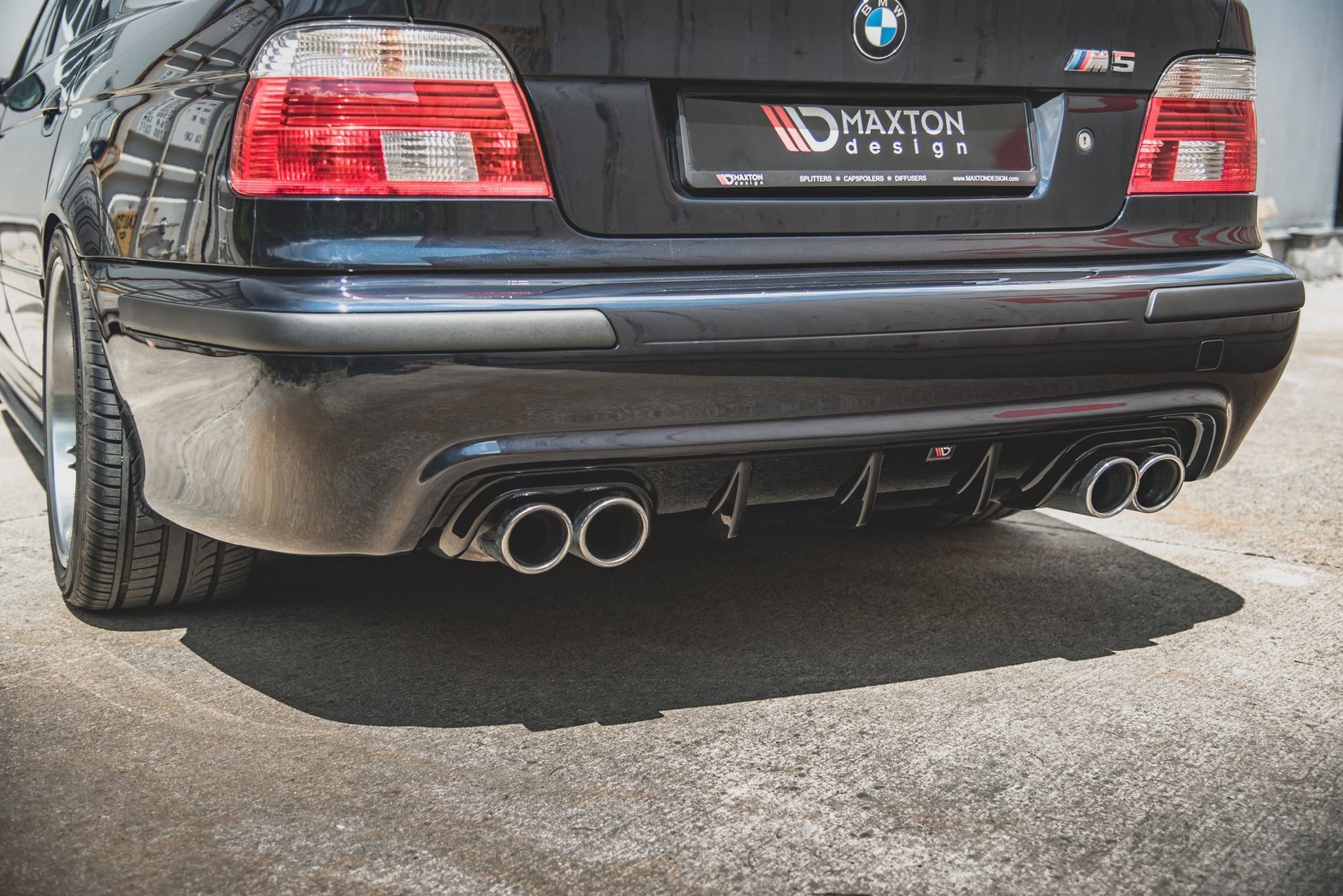 Diffusor Heck Ansatz für BMW M5 E39 schwarz Hochglanz