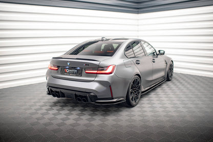 Heck Ansatz Flaps Diffusor V.1 für BMW M3 G80 schwarz matt