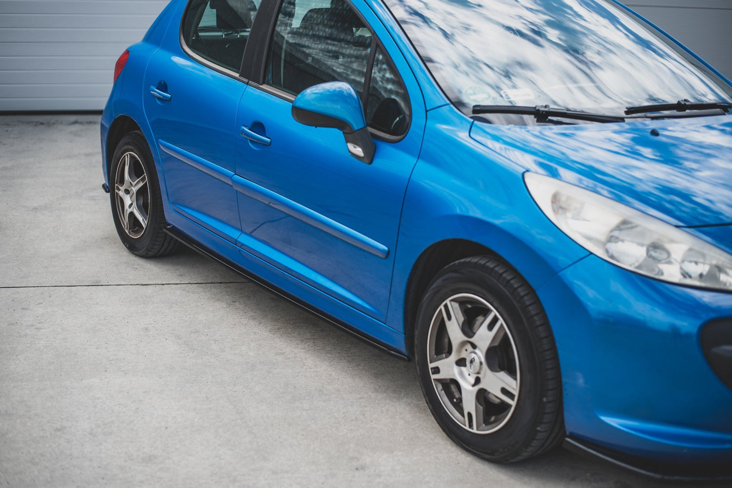 Seitenschweller Ansatz für Peugeot 207 Sport schwarz matt