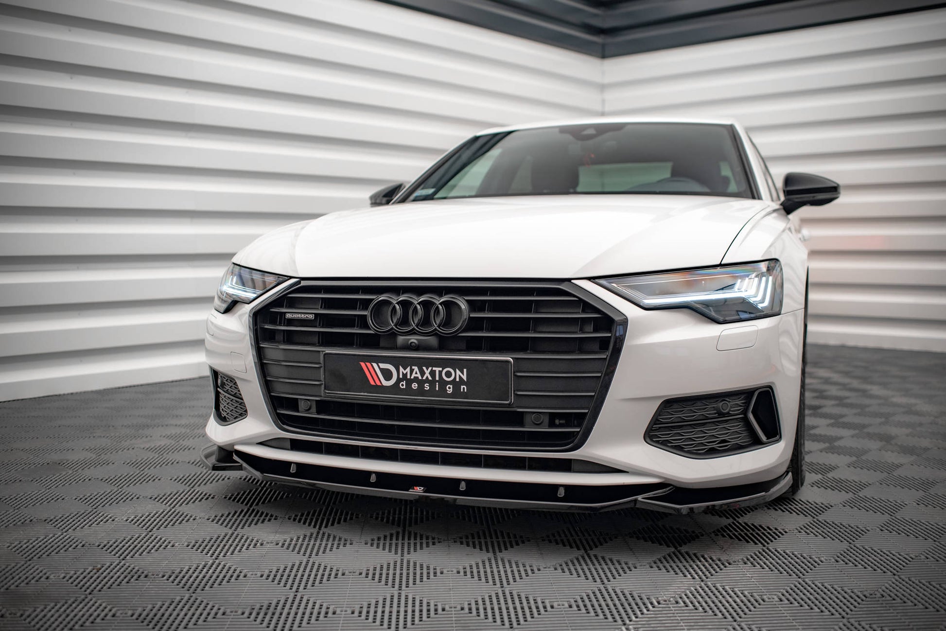 Front Ansatz V.1 für Audi A6 C8 schwarz matt
