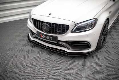 Front Ansatz V.1 für Mercedes-AMG C63 Coupe C205 Facelift schwarz Hochglanz