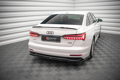 Mittlerer Diffusor Heck Ansatz für Audi A6 C8 Carbon Look