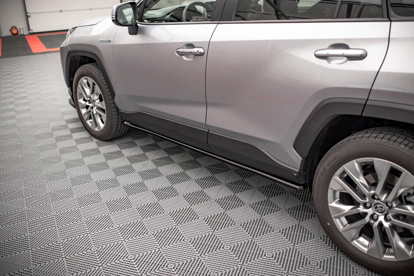 Seitenschweller Ansatz für Toyota RAV4 Mk5 schwarz matt