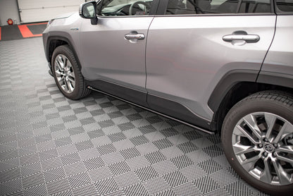 Seitenschweller Ansatz für Toyota RAV4 Mk5 schwarz Hochglanz