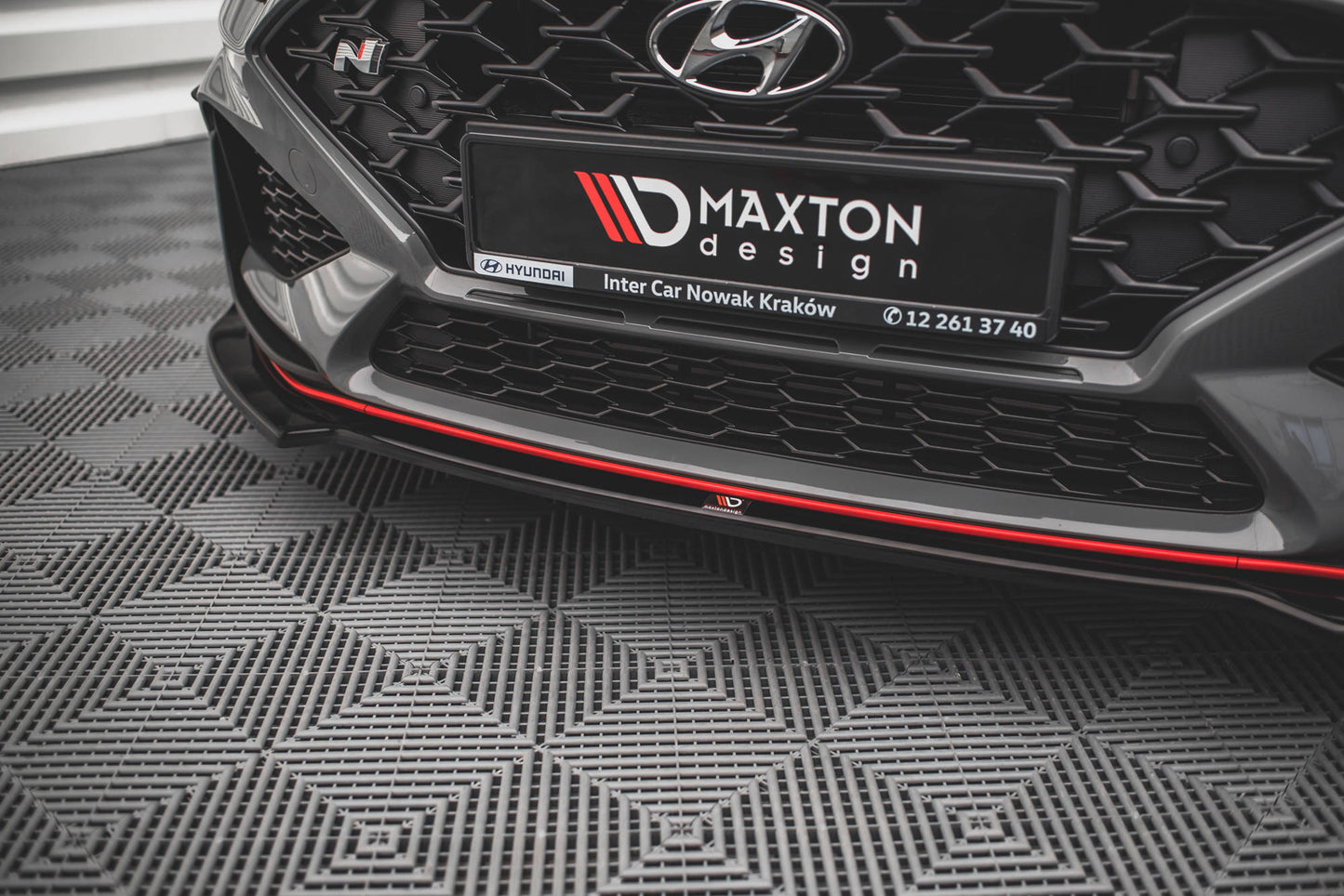 Front Ansatz V.3 für Hyundai I30 N Hatchback/Fastback Mk3 Facelift schwarz Hochglanz