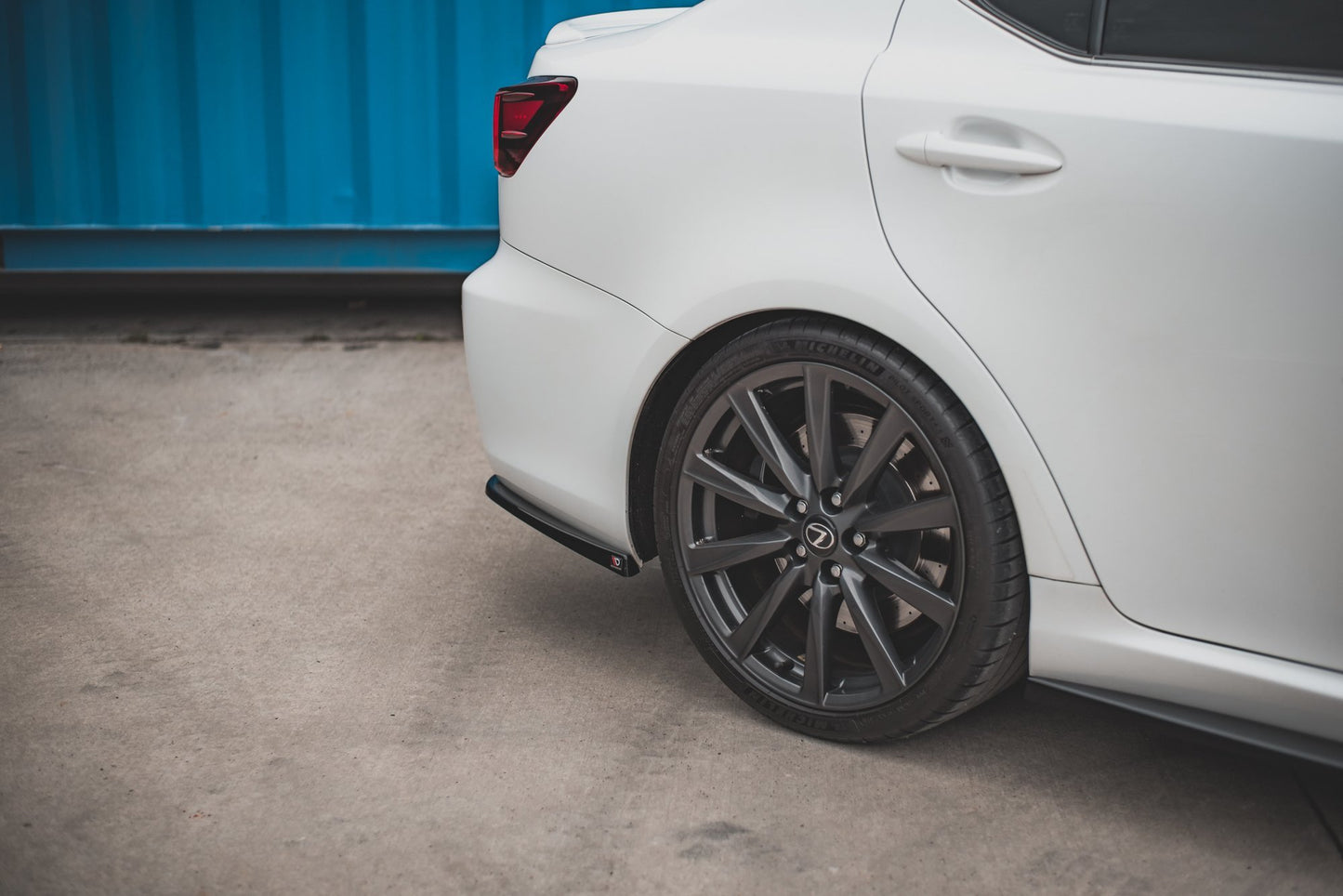 Heck Ansatz Flaps Diffusor für Lexus IS F Mk2 schwarz Hochglanz