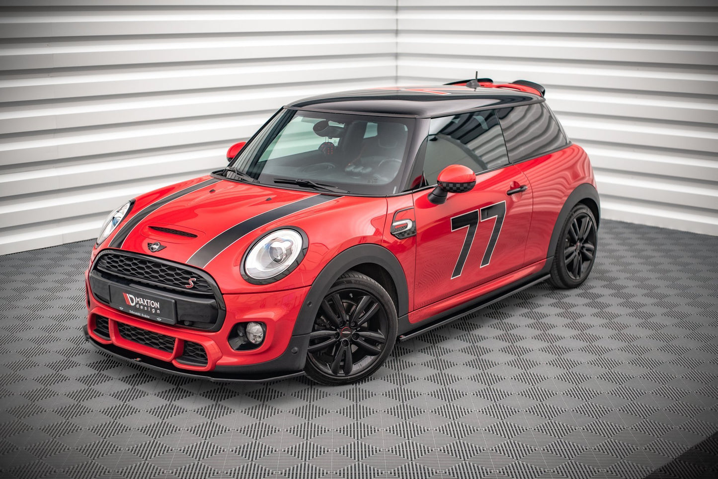 Seitenschweller Ansatz für Mini Cooper S John Cooper Works F56 schwarz Hochglanz