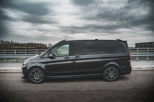 Seitenschweller Ansatz für Mercedes-Benz V-Klasse Long AMG-Line W447 Facelift schwarz matt