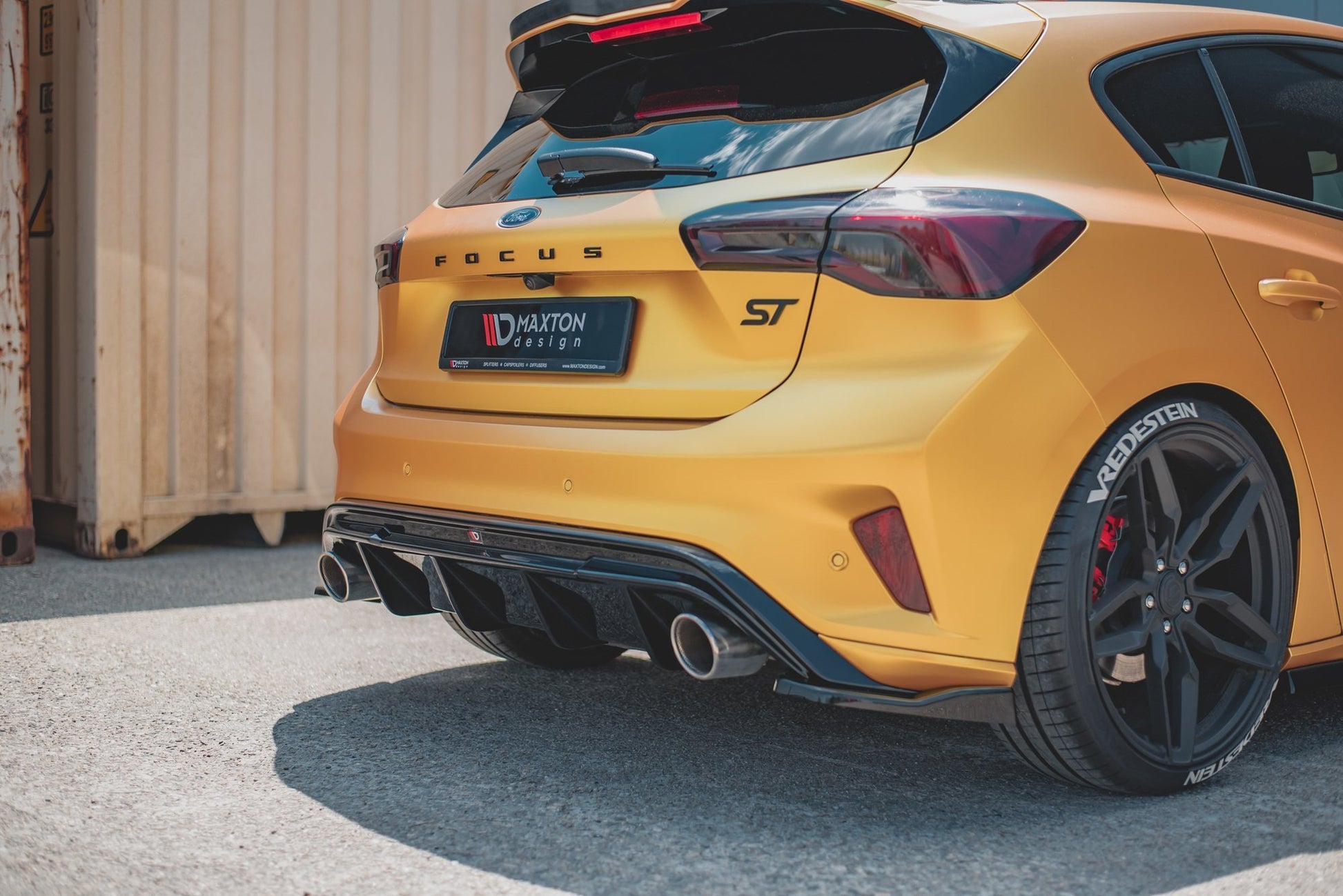 Diffusor Heck Ansatz V.3 für Ford Focus ST Mk4  schwarz matt