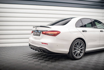 Mittlerer Diffusor Heck Ansatz DTM Look für Mercedes-Benz E AMG-Line W213 Facelift schwarz matt
