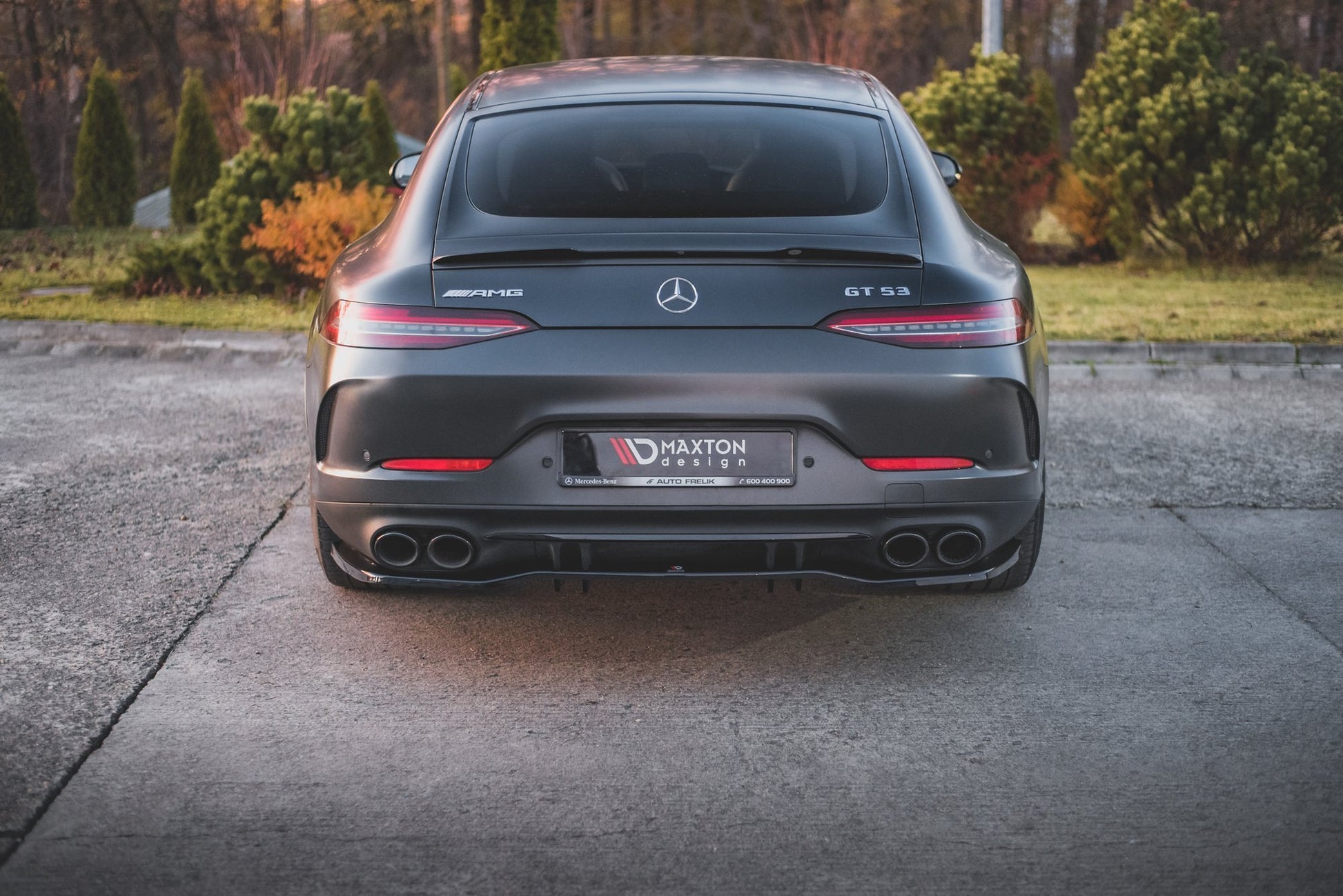 Mittlerer Diffusor Heck Ansatz DTM Look für Mercedes-AMG 53 4 Door Coupe schwarz matt
