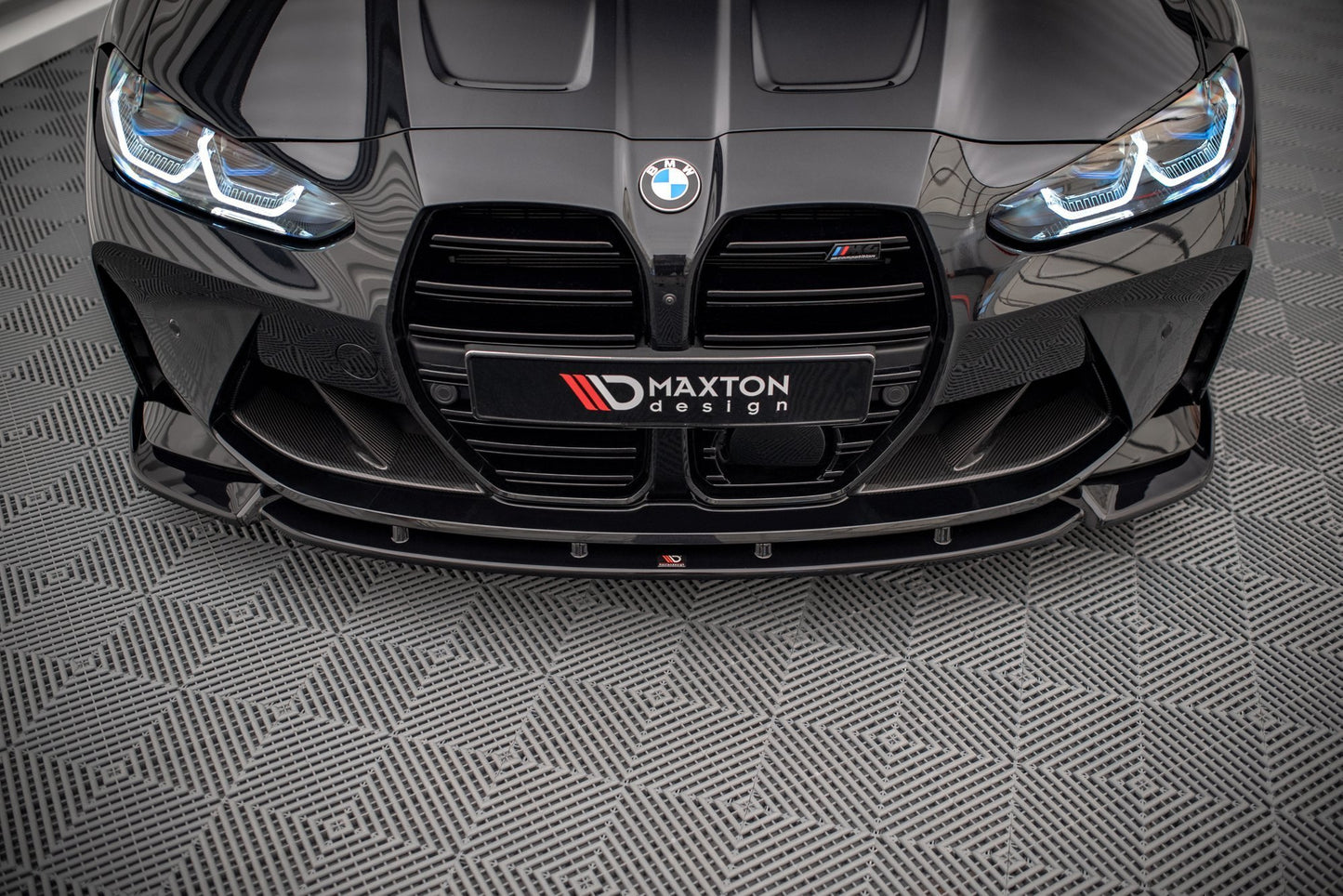 Front Ansatz V.3 für BMW M4 G82 / M3 G80 schwarz Hochglanz
