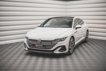 Front Ansatz V.3 für Volkswagen Arteon R-Line Facelift schwarz Hochglanz