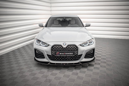Front Ansatz V.2 für BMW 4er Gran Coupe M-Paket G26 schwarz Hochglanz