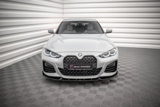 Front Ansatz V.2 für BMW 4er Gran Coupe M-Paket G26 schwarz Hochglanz