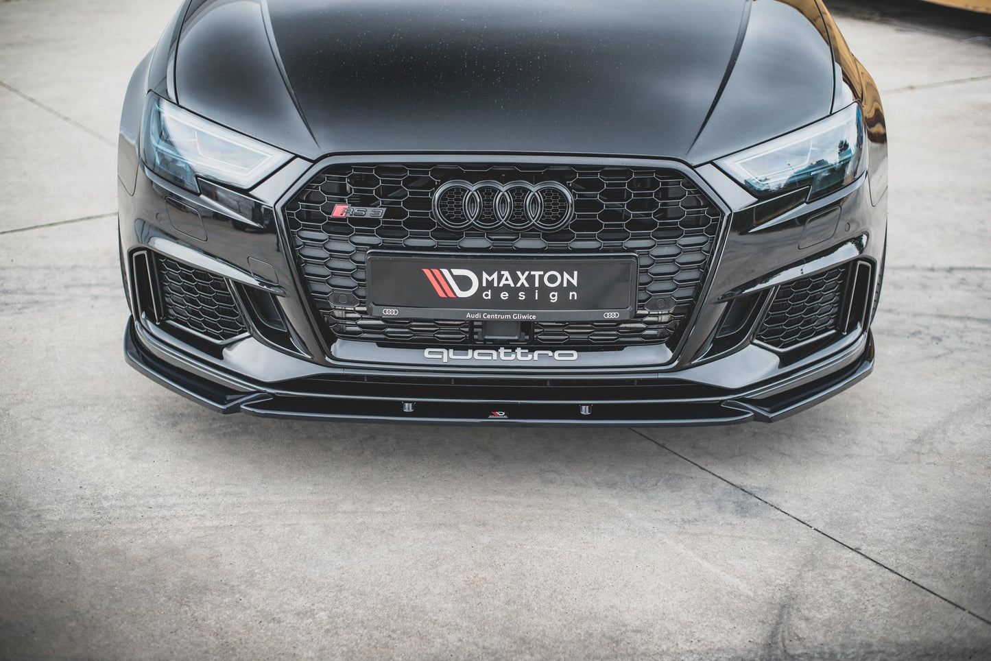 Front Ansatz V.4 für Audi RS3 8V FL Sportback schwarz Hochglanz