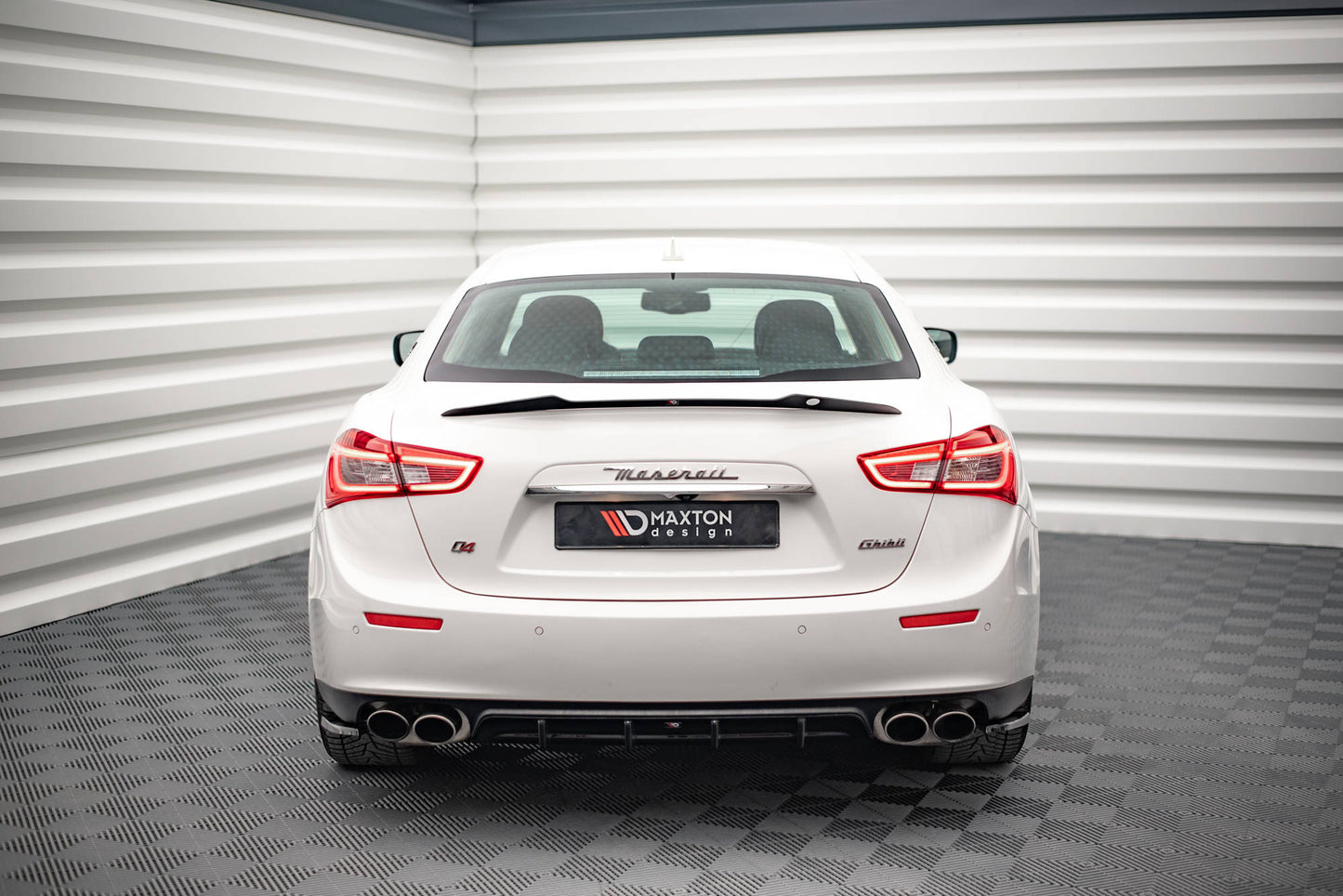 Diffusor Heck Ansatz für Maserati Ghibli Mk3 Carbon Look
