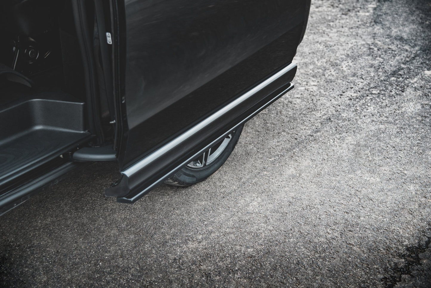 Seitenschweller Ansatz für Mercedes-Benz V-Klasse Long AMG-Line W447 Facelift schwarz Hochglanz