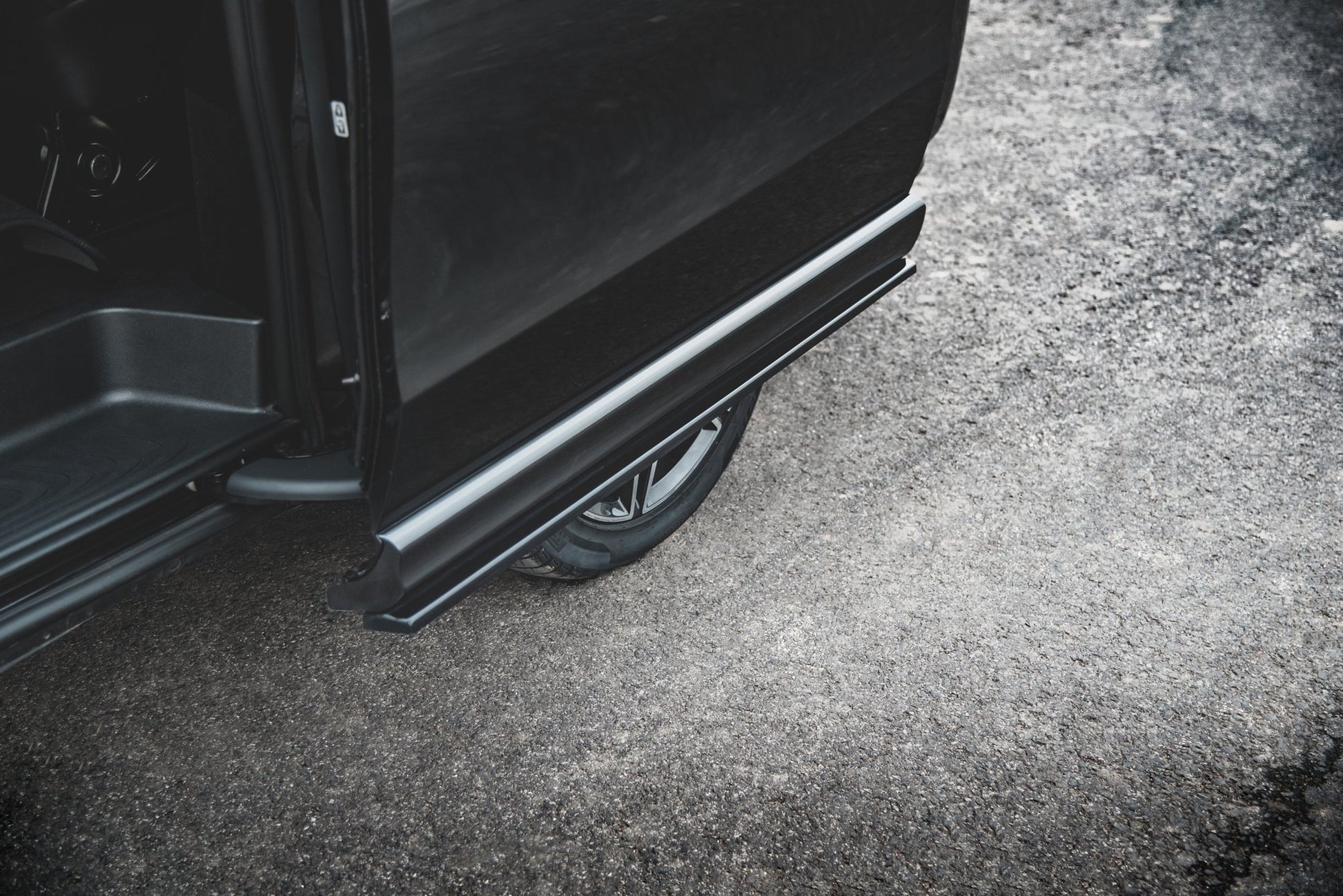 Seitenschweller Ansatz für Mercedes-Benz V-Klasse Long AMG-Line W447 Facelift schwarz Hochglanz
