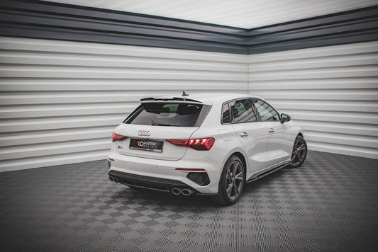 Mittlerer Diffusor Heck Ansatz für Audi S3 Sportback 8Y Carbon Look