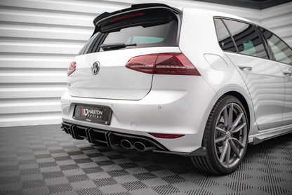 Hintere Seiten Flaps für Volkswagen Golf R Mk7 schwarz Hochglanz