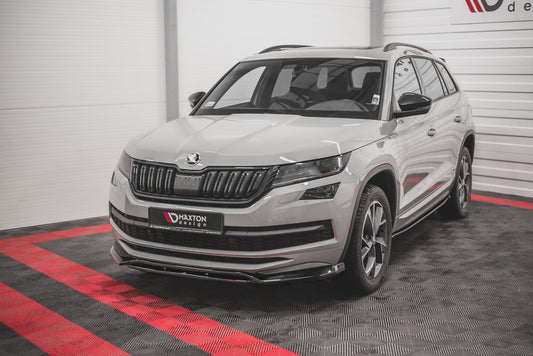 Front Ansatz für Skoda Kodiaq Mk1 Sportline/RS schwarz matt